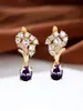 Set de Pendientes Colgantes con Zirconita de Espiga de Trigo de Lujo Ligero Europeo y Americano Joyería para Orejas con Zirconita de Diamante Blanco Pendientes de Tachuela para Mujer de Comercio Exterior de Oriente Medio Venta al por Mayor
