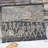 Fabricante Produce Mural de Relieve de Fibra de Vidrio para Sala de Exposiciones Interior, Pared de Fondo con Esculturas de Figuras Étnicas, Estilo Antiguo Tridimensional