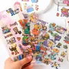 Exclusivo Transfronteiriço Novo Fofo Animal de Estimação de Ilha Desenho Animado Criativo Adesivos Material para Diário Infantil Adesivo DIY Atacado