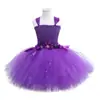 Comercio electrónico transfronterizo suministro Princesa nailon morado Mujer Ropa europea y americana hecha a mano falda de cancan ropa de ballet falda tutú