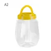 Venta al por mayor de fábrica botella de plástico para mascotas boca ancha frasco de plástico botella para condimentos alimentos transparente caramelo nuez cuadrada botella sellada