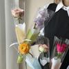 Em estoque Embalagem para rosa única Dia dos Namorados Qixi Saco OPP simples transparente Letras em inglês Saco único de partir o coração