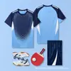 Uniformes de Tenis de Mesa Personalizados Directo de Fábrica Impresión Digital Todo en Uno Adultos Niños Competición Entrenamiento Jerseys Transpirables de Secado Rápido
