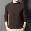 Suéter de Lã Grossa Australiana Worsted 450g para Homens Outono e Inverno 2025 Gola Alta Meia-Calça de Malha Fina 16 Agulhas Lavável à Máquina para Homens