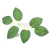 6 tenedor serigrafía hoja de rosa caja de regalo accesorios de flor flor ratán hoja verde flor de malla de seda pétalo de flor simulación 6 hojas hojas