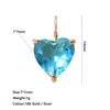 Colgante de Acero Inoxidable con Circonita en Forma de Corazón Transfronterizo Europeo y Americano para Joyería DIY 7*7mm Corazón Accesorios de Moda Colgante Venta al por Mayor