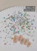 Adornos Diamantados de Uñas Coloridos de Fondo Plano Mezclados con los Populares 1440 Diamantes Redondos de Forma Especial Súper Brillantes de Xiaohongshu Decoraciones de Uñas DIY