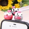 Serie ojo convexo cuello torcido gris cáñamo adorable 3.5mm Universal caricatura tapón antipolvo para teléfono móvil accesorios para teléfono móvil al por mayor