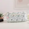 Estuche de Lápices Estampado de Gipsófila Multicolor Estilo Coreano Ins Lienzo Gran Capacidad Estudiante Portátil Estuche de Papelería para Guardar Lápices