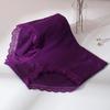 Ropa interior extragrande para mujer, de algodón, transpirable, de color sólido, agradable para la piel, con encaje, para la cadera y la cintura media, talla 222