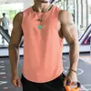 Comércio Exterior Transfronteiriço 2023 verão masculino esportivo lazer músculo fitness malha regata masculina brócolis