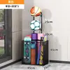 Cesta de Almacenamiento para Esterillas de Yoga, Estante de Almacenamiento para Equipos Deportivos y de Fitness en Casa, Estante de Almacenamiento Doméstico para Rellenar Espacios para Bádminton y Baloncesto