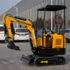 Excavadora Compacta de Orugas de 1.5 Toneladas Certificada CE Exportada a Europa y América, Miniexcavadora Hidráulica Multifuncional para Uso en Ingeniería y Agricultura
