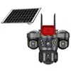 Cámara de Vigilancia Solar de Bajo Consumo 4G para el Hogar Transfronteriza Nuevo Producto Control Remoto por Teléfono Móvil Cámara de Tres Pantallas Solar 4G