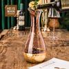 Decantador Europeu Criativo em Favo de Mel Divisor de Vinho Banhado a Ouro com Bico Inclinado Jarra de Cristal para Vinho Tinto de Grande Capacidade Jarra para Servir Vinho