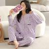 Pijama feminina atacado transfronteiriço primavera e outono novo algodão imitação manga comprida senso de alta qualidade doce casual fofo roupa de casa terno