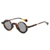 Gafas de Sol de Moda Retro Pequeñas Redondas Personalizadas para Hombres y Mujeres con Estilo Europeo y Americano, Diseño Simple, Gafas de Sol para Protección Solar al Aire Libre