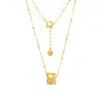 Ouyini Collar de Plata de Ley 925 Pendientes Set Serie YuYu Onda de Agua Versátil Temperamento Sensación de Alta Gama Mujeres Venta al por Mayor