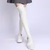 Meias de Renda Acima do Joelho Botas Longas Outono e Inverno Estilo Puro Desejo Branco Estilo Japonês Celebridade da Internet Meias Grossas de Algodão com Renda para Coxa para Mulheres