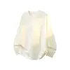 Transfronterizo Otoño 2026 Nuevo Vintage Desgastado Patchwork Estilo Old Money Camiseta de Manga Larga de Punto Top Holgado