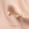 Brincos de Clipe Pérola Alto Brilho Cruzados para Mulheres Sem Orelhas Furadas, Ear Cuffs de Design Exclusivo, Novos Brincos de Luxo 2026