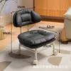 Banqueta Pequena Giratória com Rodas, Banqueta Baixa, Cadeira Preguiçosa Moderna com Encosto, Ferramenta Doméstica para Cuidado de Bebês, Banqueta Redonda com Rodas, Banco