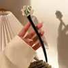 Pasador de Madera Nuevo Estilo Chino Pasador de Pelo Estilo Antiguo Pasador de Pelo para Mujer Alta Calidad Sentido de Suzuki Orquídea Estilo Nacional Combinación Falda de Cara de Caballo Pelo Pasador de Pelo