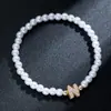 Pulsera Elástica para Mujer Nueva Moda Elegante de Primavera con Perlas de Imitación y Zirconia con Letras