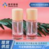 Nuevo Frasco de Loción con Bomba de Presión de 30 ml, Frasco Redondo Recto de Vidrio Transparente con Cubierta Exterior Amarilla, Frasco para Líquido de Base, Material de Embalaje Cosmético