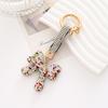 Llavero con lazo de diamantes de moda, accesorio colgante para bolso, llavero de coche, colgante exquisito