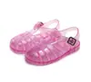 Nuevas Sandalias de Verano para Niños, Zapatos Romanos de Punta Suave para Niñas, Zapatos de Playa de Gelatina con Lentejuelas para Bebé Princesa