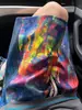 Pantalones Cortos Rectos Estampado Completo Estilo Retro Urbano para Hombre Verano Marca de Moda Americana Sueltos de Pierna Ancha Casual Versátiles de Cinco Puntos