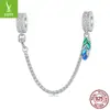 Dije de plata nuevo de silicona posicionamiento pluma cadena de seguridad simple nicho todo-partido s925 plata de ley pulsera DIY hilo