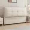 Respaldo Suave Acolchado para Mesita de Noche, Se Vende por Separado, Hecho de Madera Maciza y Cuero Genuino, Nuevo Respaldo Ultra Delgado, Panel de Respaldo de Piso Integrado, Panel de Respaldo de Cama