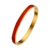 Pulsera de Acero de Titanio con Esmalte para Mujer, Lujo Accesible, Baño de Oro de 18K de Gama Alta, Pulsera de Acero Inoxidable Europea y Americana para Mujer, No se Desvanece