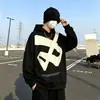 Sudadera con Capucha Estampado de Letras Versátil Moderna Sencilla para Hombre Holgada Casual Manga Larga Superior Artístico Estilo Nuevo