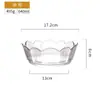 Estilo japonês flor borda dourada vidro salada tigela esfumaçado cinza martelado tigela de vidro terno salada vegetal Glass Bowl