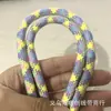 Cordão para Celular 8mm Corda Redonda de Poliéster Trançada Colorida Alça Transversal DIY Feita à Mão Guia para Animal de Estimação