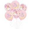 Nuevos Globos de Látex Coloridos Impresos de Unicornio Globos para Decoración de Pared de Fondo de Fiesta de Primer Cumpleaños de Bebé