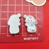 Banda para la barriga de cachorro de dibujos animados brillante y linda, fresa, conejo, accesorios de resina, diadema DIY, horquilla, accesorios para funda de teléfono móvil, pegatina