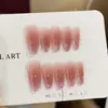 Uñas Portátiles Mago Morado Estilo Francés Transparente Manicura Producto Terminado Manicura Hecha a Mano Desmontable Suave Hecho a Mano Uñas Portátiles