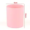 Taza de Vela de Aromaterapia de Fábrica Contenedor de Vela de Vidrio de Color Adornos Decorativos Románticos para Interiores Taza de Portavelas Casera para Bricolaje