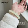Pulsera de Belleza Redonda de Seda de Hielo y Jade, Pulsera de Jade Afgano Grado A, Jade Ojo de Gato, Pulsera de las Tres Vidas Tres Mundos de la Concubina Imperial