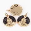 Acessórios DIY Cobre Puro Microincrustado Yin Yang Oito Trigramas Buda Maitreya Cabeça de Leão Pequeno Pingente Pequeno Pingente