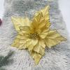 Flor de Natal rosa de três camadas dourada vermelha prata Verde Rosa Árvore de Natal decorativa Guirlanda acessórios suporte