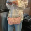 Bolsa de Hombro, Bolso de Mano, Bolso Cruzado para Mujer, Nueva Colección Primavera-Verano 2026, Estampado Retro, Moderno, Versátil, Gama Alta, Sencillo