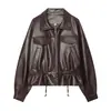 Ropa europea y americana para mujer transfronteriza, chaqueta casual holgada con cordón, moda popular en AliExpress