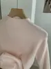 Suéter de Punto de Cuello Alto Parcial para Mujer KEKEZOON, Corte Ajustado, Manga Media, Manga Tres Cuartos Top 8757