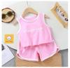 Traje de chaleco para niños Verano Delgado Niños y Niñas Shorts para Bebé Niños de Talla Pequeña y Mediana Deportivo de Dos Piezas Marea Una Pieza Cabello