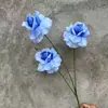 3 Rosas Artificiales Grandes con Pétalos Abatibles para Arreglos Florales de Boda, Decoración de Salón de Bodas, Flores para Fondo, Accesorios para Escaparates, Flores Falsas